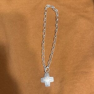 Silpada Silver Cross Pendant Necklace